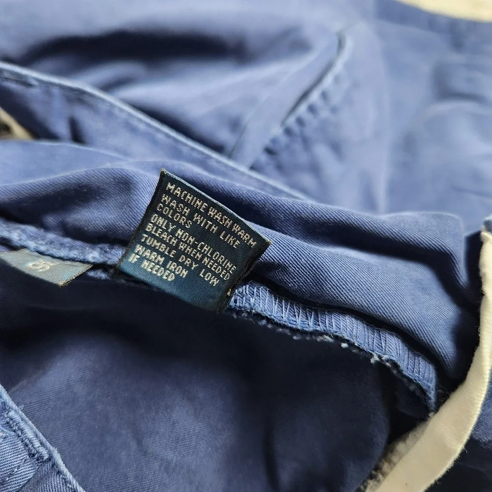 Polo Ralph Lauren VTG Chino Shorts Men 36 W 9 Inseam Navy Blue Preppy Sporty